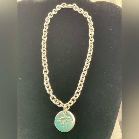 Tiffany & Co Sterling Necklace Chocker Round Tag 35.8 grams - Picture 6 of 7